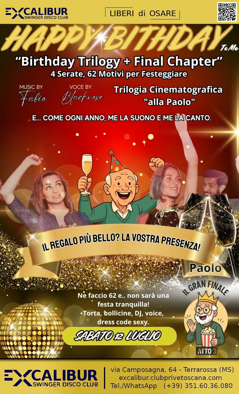 Swinger club prive evento Happy Birthday To Me,  ATTO III: LA GRANDE FESTA